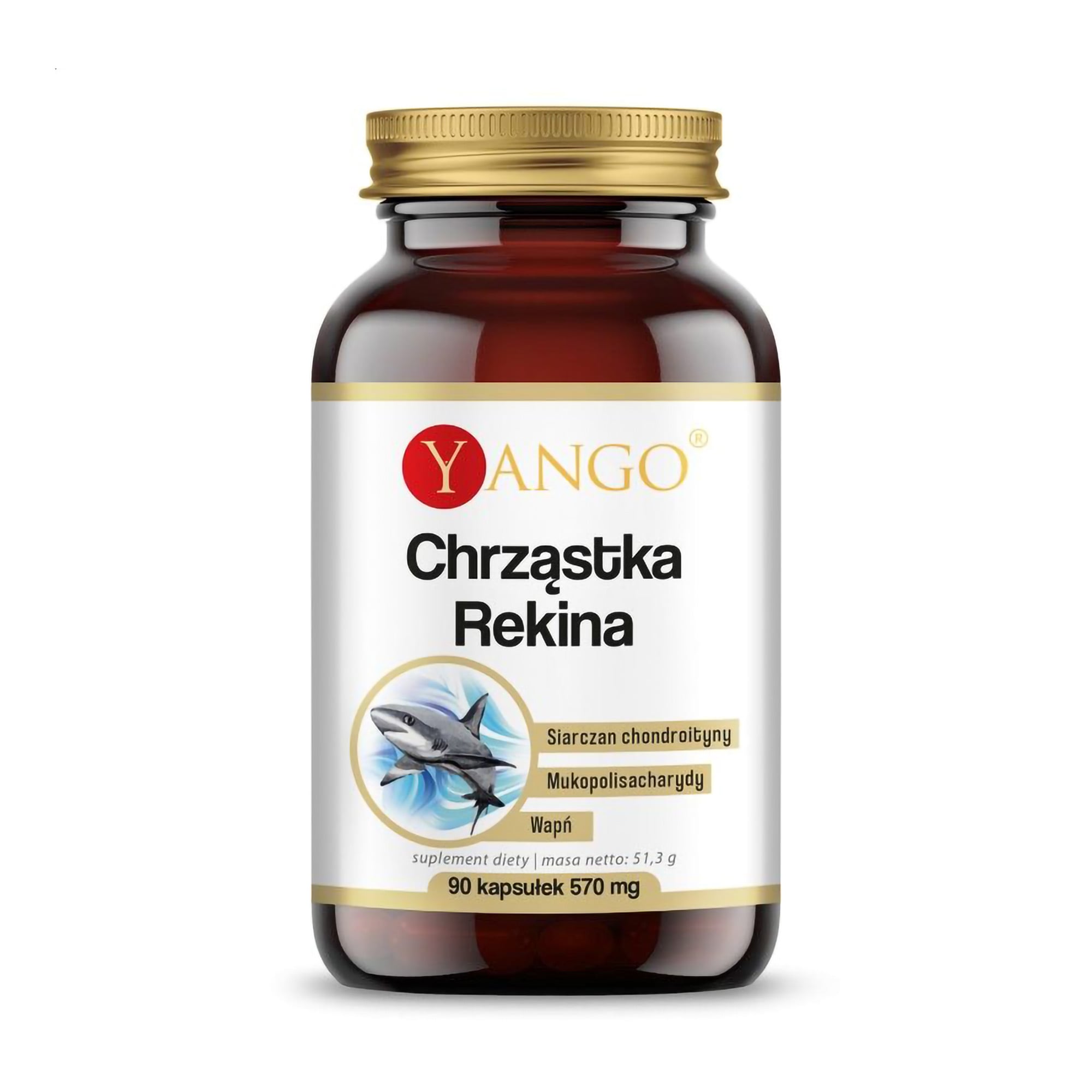 Акулячий хрящ Yango Chrząstka Rekina 480 мг, 90 капсул